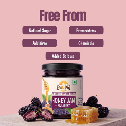 Mulberry Honey Jam | 70% Real Berries, 29% Honey | No refined sugar, No added preservatives