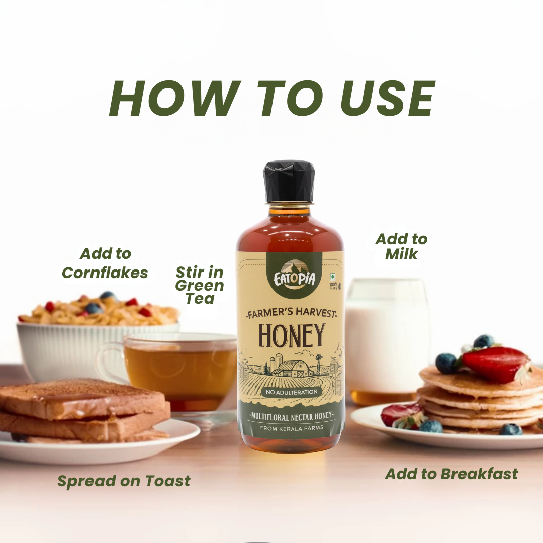 Pure Natural Farmer's Harvest Nectar Honey | No Sugar Adulteration( Squeezy ) | Pack of 2