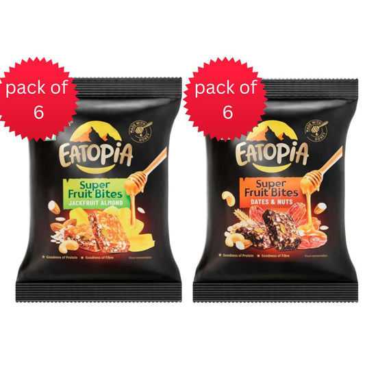 Fruit minis Dry Fruits Protein Bars |Healthy Energy Snack| Dates (6 pack),Jackfruit (6 pack)