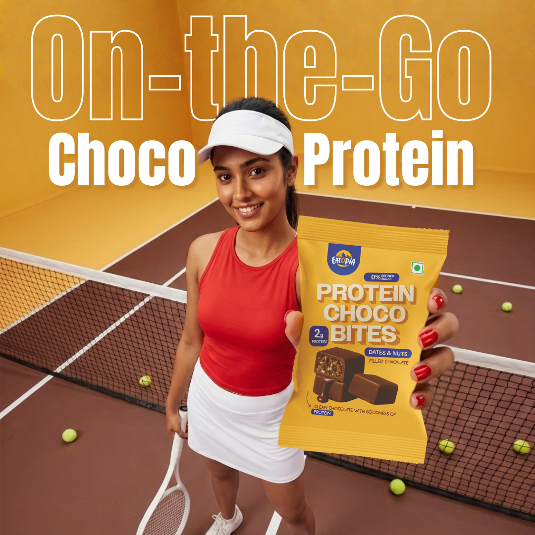 Protein Choco Bites | 10g Protein | Dates & Nuts Chocolate Protein Bar | Energy bar | 100g