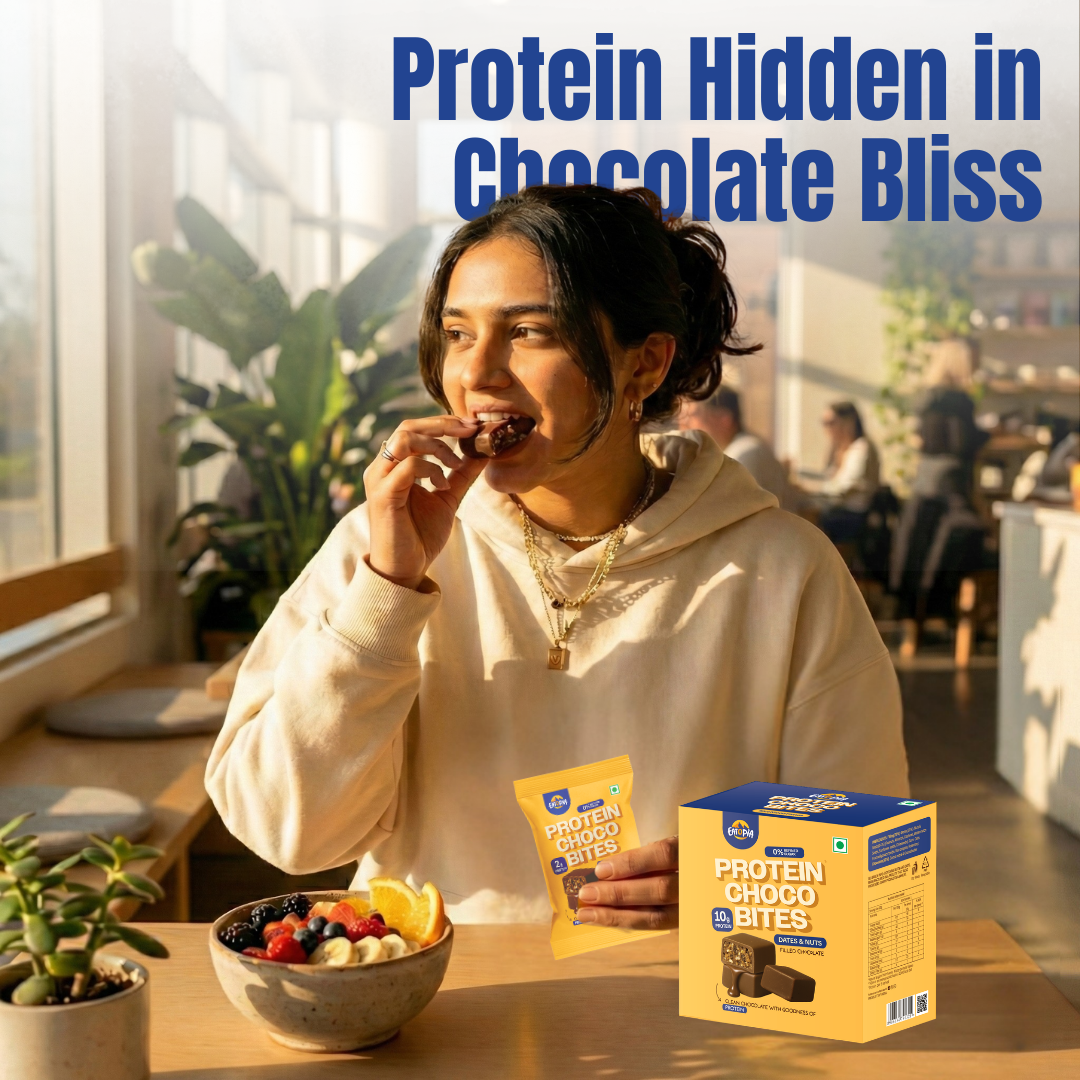 Protein Choco Bites | 10g Protein | Dates & Nuts Chocolate Protein Bar | Energy bar | 100g