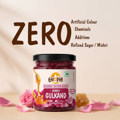 Honey Gulkand 240g | No Refined Sugar | No Mishri | Prepared with Honey