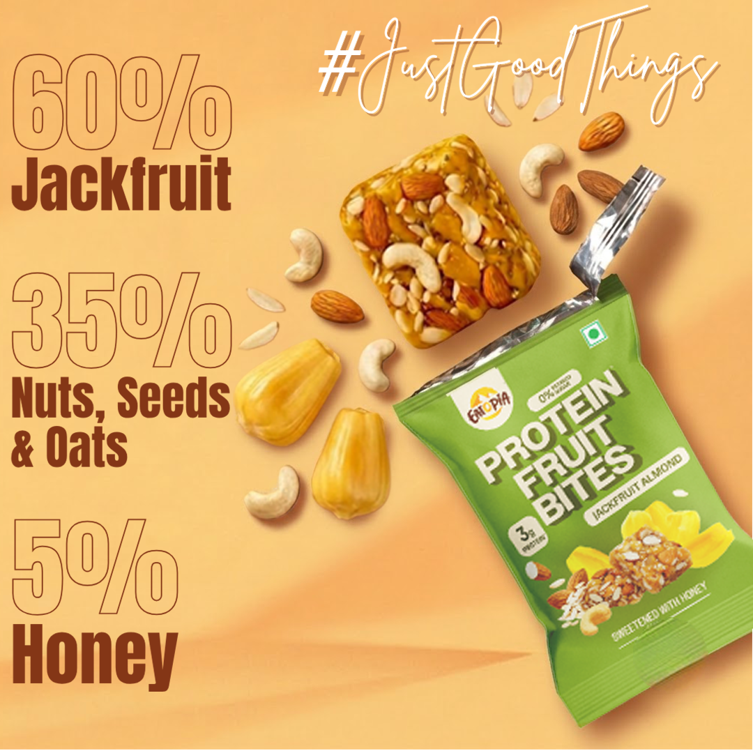 Assorted Pack of 3 Protein Fruit Bites - Dates & Nuts, Mango Chia & Jackfruit Almond (3 Units x 3 Packs)