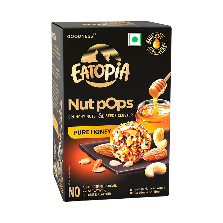 Nut Pops Energy Balls |Dry Fruits,Seeds,Pure Honey | Pack of 3 x 100gm each