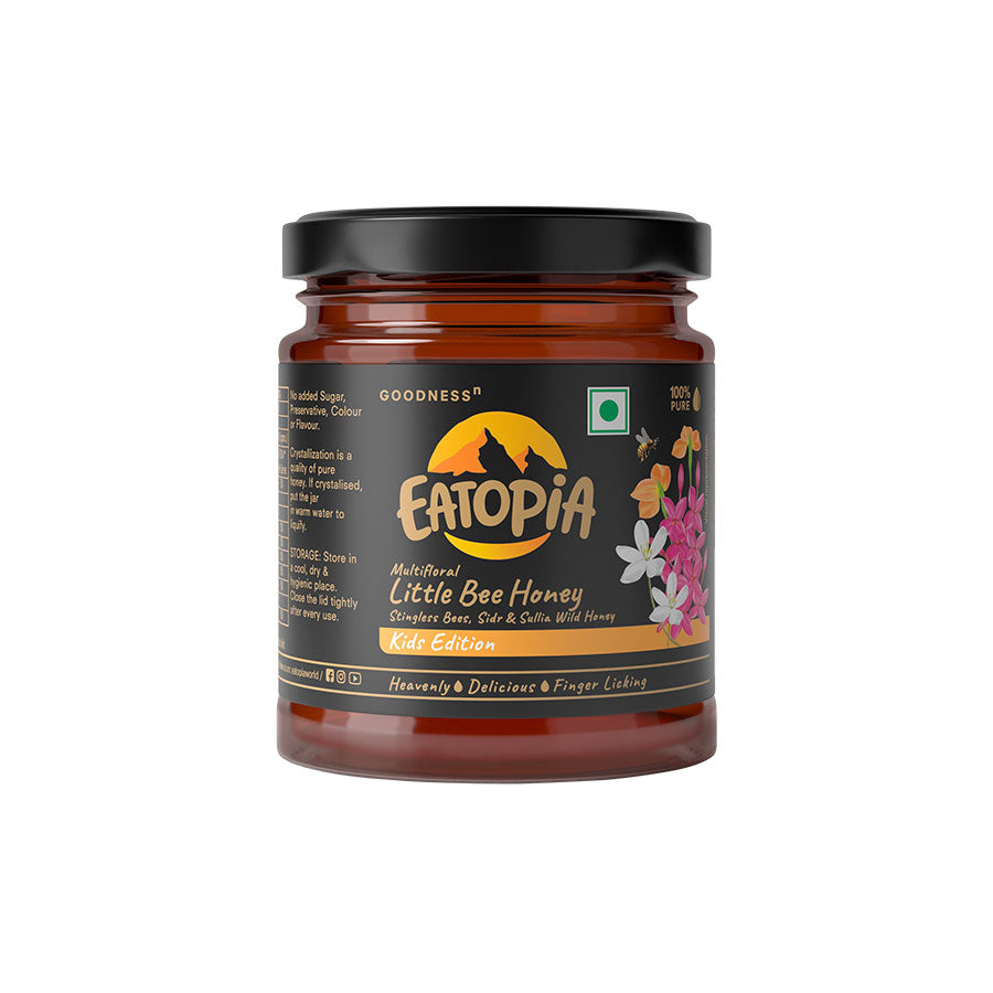 100% Pure Natural Honey & Dryfruits Immunity Booster Combo|No sugar| Tulsi Honey( 500gm), Little Bee Honey( 500gm), Nutpops (100 gm)