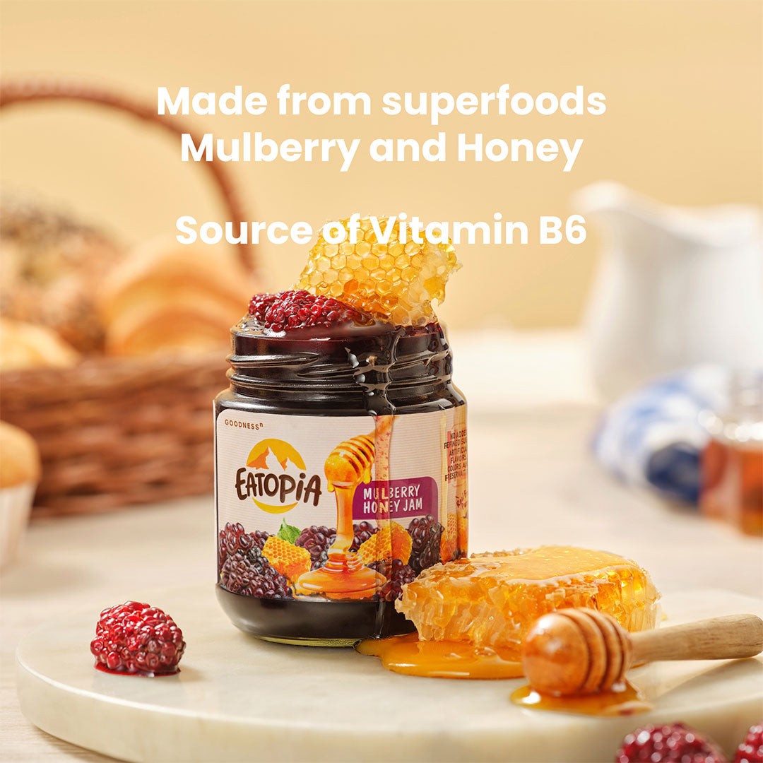 Real Fruit Honey Jam | Strawberry + Mulberry | No added preservatives, colour, sugar (Combo)
