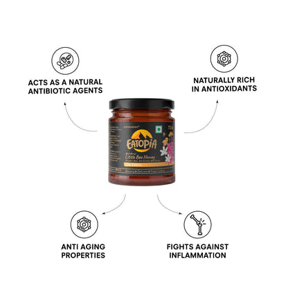 Immunity Powerhouse Honey| 100% Pure, Natural : Tulsi Flower x 1 + Stingless Little Bee x 1 (Combo)