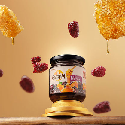 Real Fruit Honey Jam | No added preservatives, colour, sugar : Mulberry ( Pack of 2 )