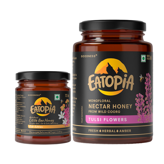 Immunity Powerhouse Honey | Tulsi Flower + Stingless Little Bee (Combo)