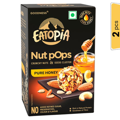 Nut Pops Energy Balls |Dry Fruits,Seeds,Pure Honey | Pack of 2 x 100gm each