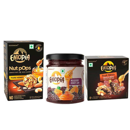 Gifting combo | Mulberry real Fruit jam,Nutpops & Dates Fruit minis