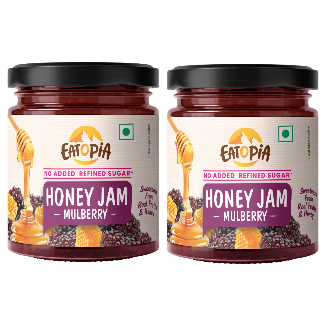 Real Fruit Mulberry Honey Jam | No added preservatives, colour, Refined sugar: Mulberry (Pack of 2)