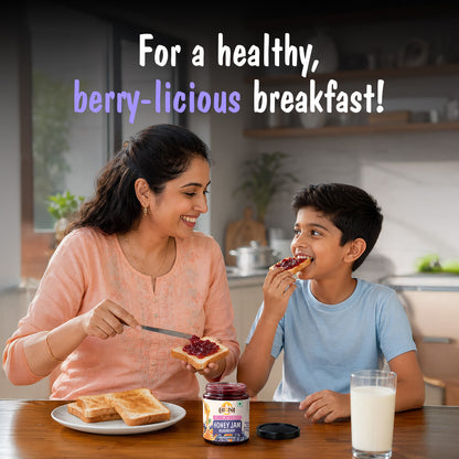 Blueberry Honey Jam | 70% Real Berries, 29% Honey | No refined sugar, No added preservatives