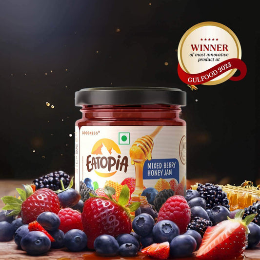 Real Pure Fruit Honey Jam | Mixed berry | No added preservatives | No Sugar