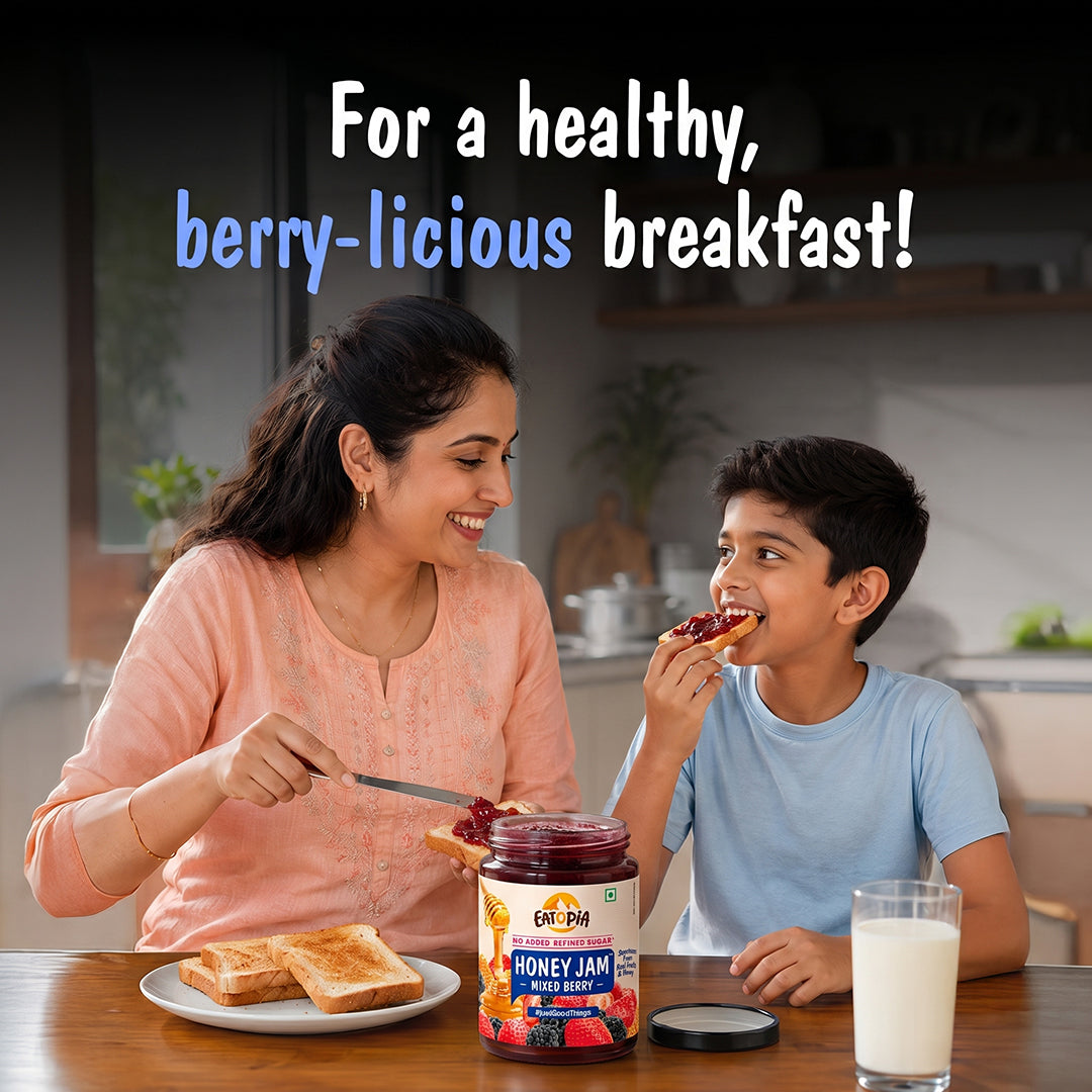 Mixedberry Honey Jam 550g | 70% Real Berries, 29% Honey | No refined sugar, No added preservatives