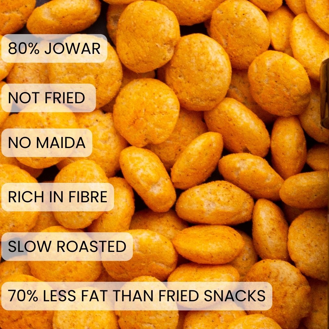 Healthy  Jowar Snacks | Not Fried | Diabetic Friendly - Indian Masala x2 + Cream Onion x2 +Mood masalax2